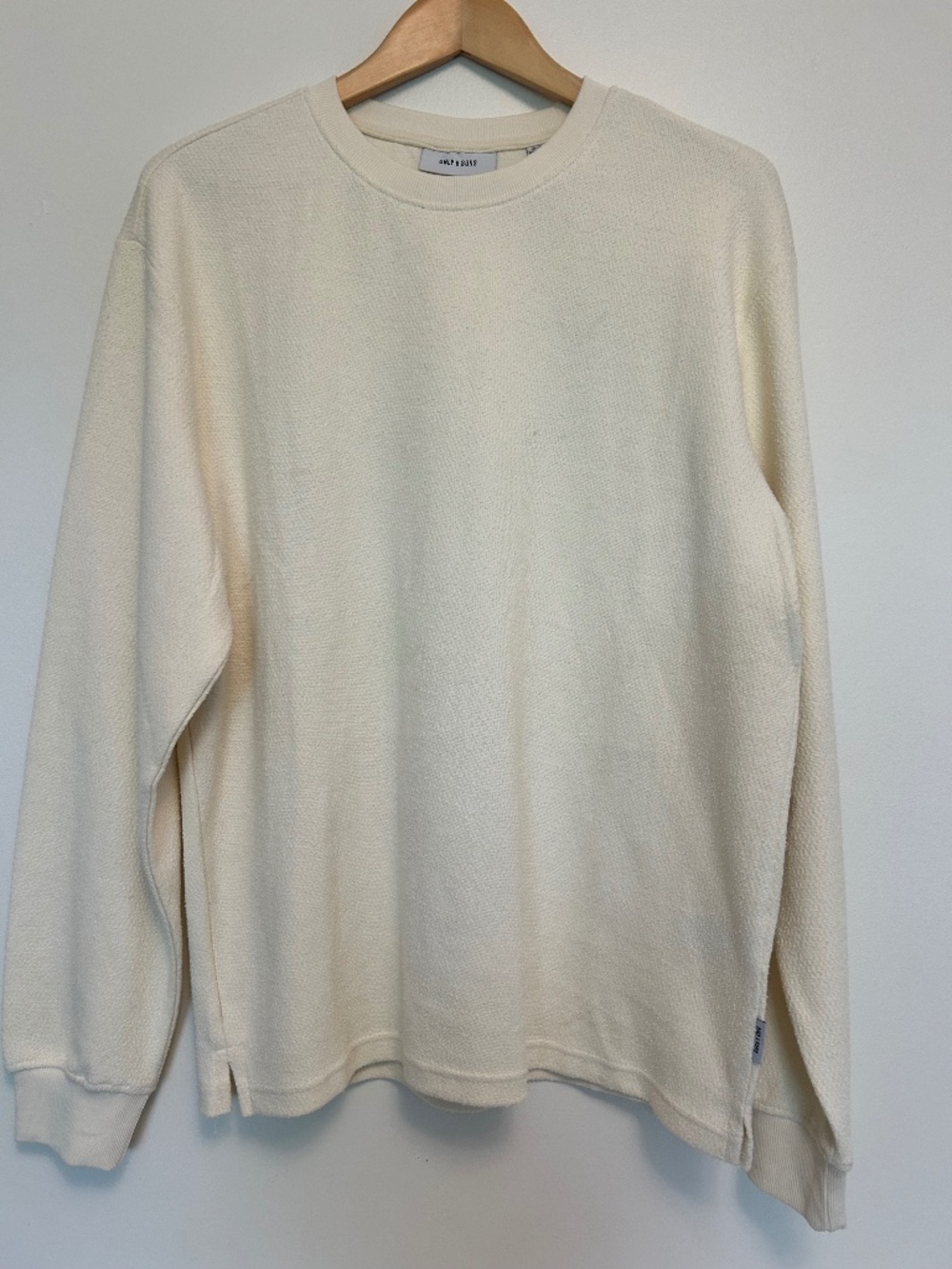NWT Only & Sons Organic Cotton Quiet Luxury Crew Neck Sweatshirt Large Oatmeal